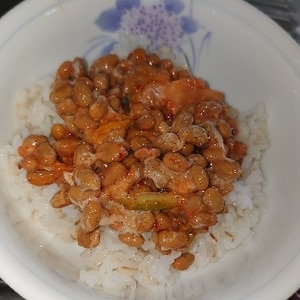 キムチ納豆ご飯で健康ごはん⭐️⭐️